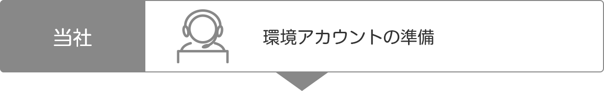 環境アカウントの準備(当社)